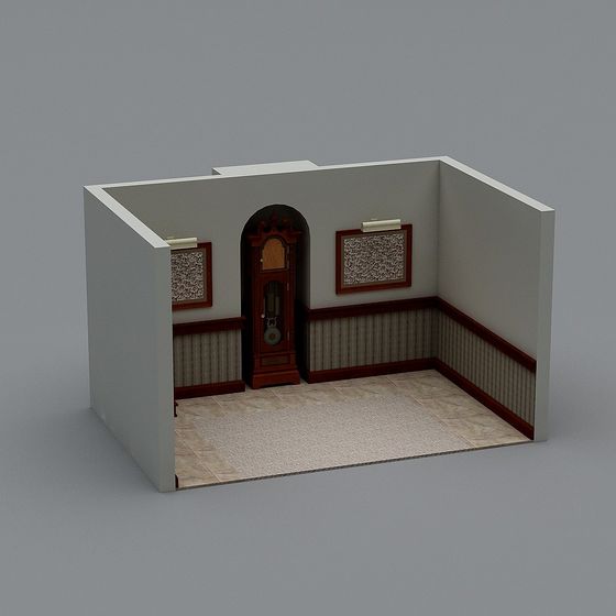 Vintage Living Room 3D model for Elegant Interiors