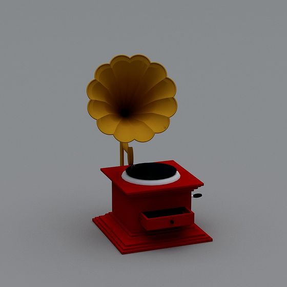 Classic Vintage Gramophone 3D Model
