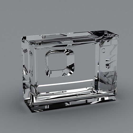 Futuristic Crystal Cube 3D Model for Art and Design
