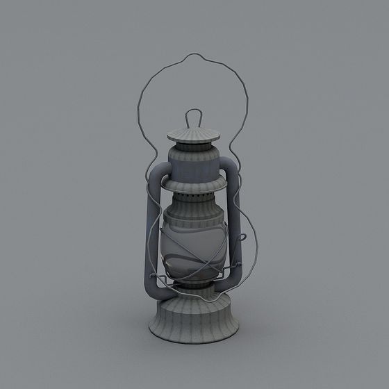 Vintage Oil Lamp 3D model