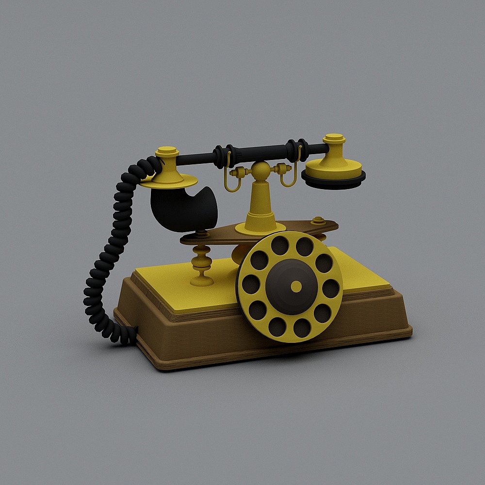 Vintage Telephone 3D Model