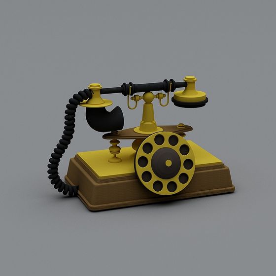 Vintage Telephone 3D Model