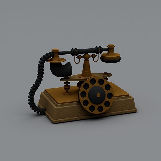 Vintage Telephone 3D model