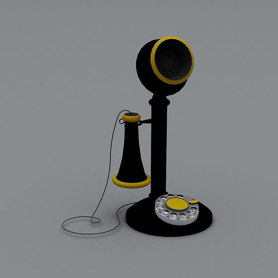 Vintage Rotary Phone 3D model