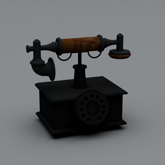 Classic Vintage Telephone 3D model for Retro Designs