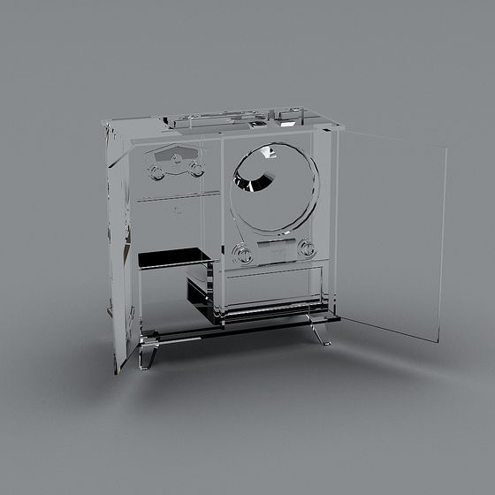 Transparent Washing Machine 3D model for Innovative Designs