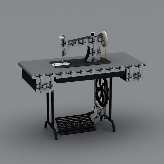 Vintage Sewing Machine 3D model