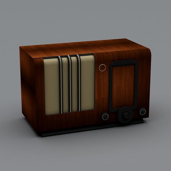 Vintage Radio 3D Model with Retro Charm