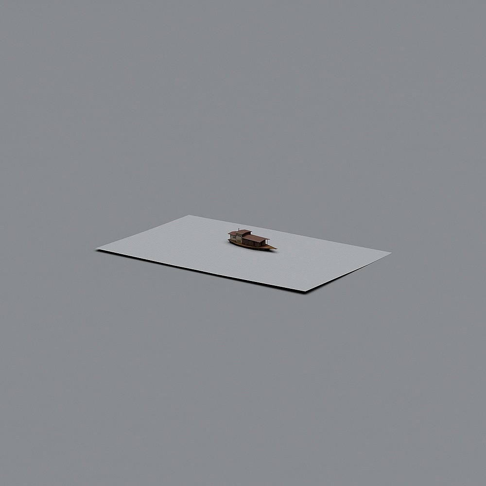 Elegant Low-Poly Boat 3D model