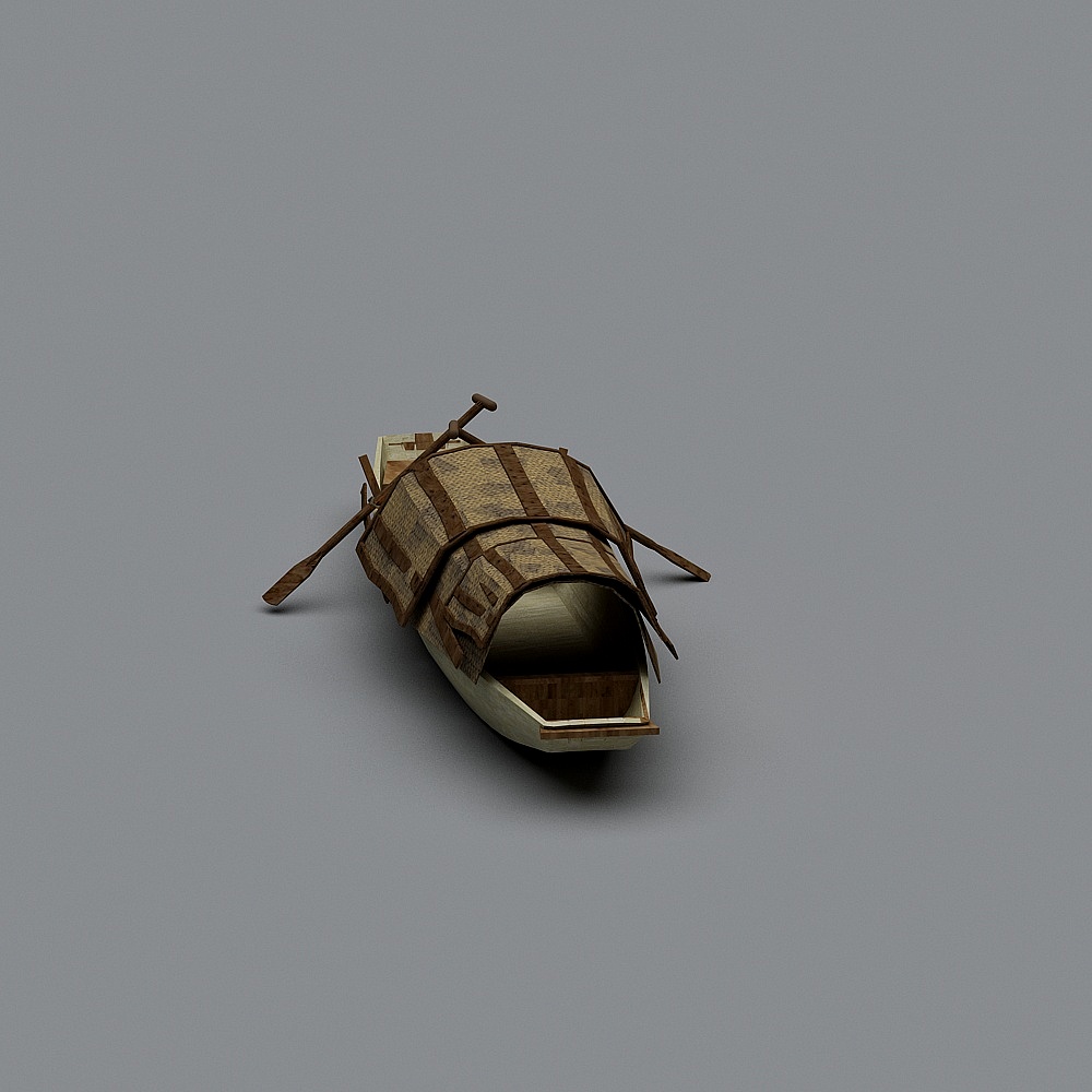 Vintage Rowboat 3D model