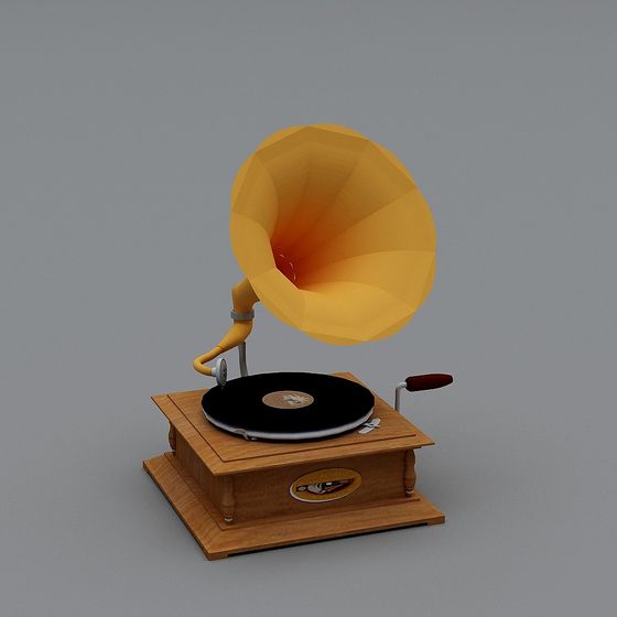 Vintage Gramophone 3D model for Creative Projects