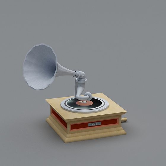 Vintage Gramophone 3D model
