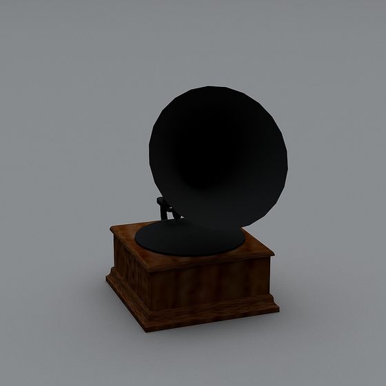 Vintage Gramophone 3D model for Creative Projects