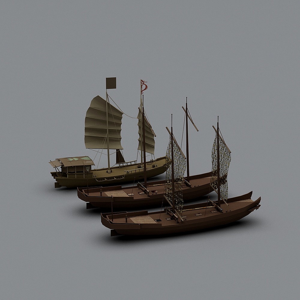 Ancient Sailing Ship 3D model