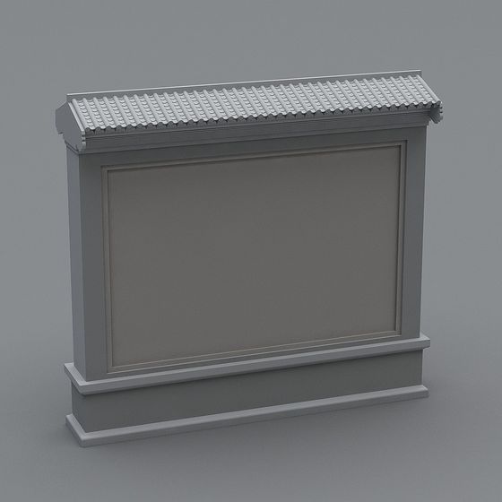 Low-Polygon High-Detail Architectural Element 3D model