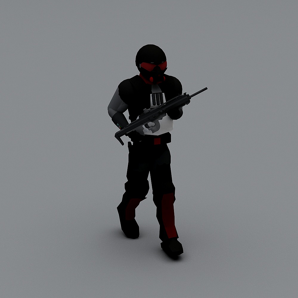 Stealth Intruder Low Poly High Detail 3D model