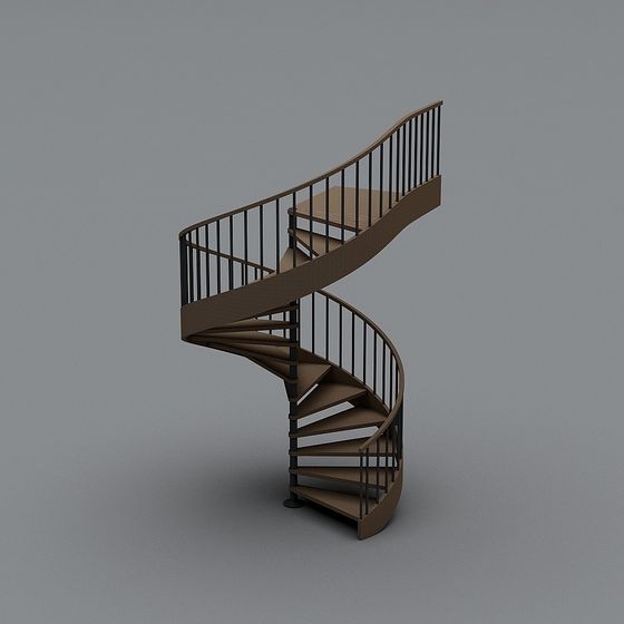 Stylish Spiral Staircase 3D model