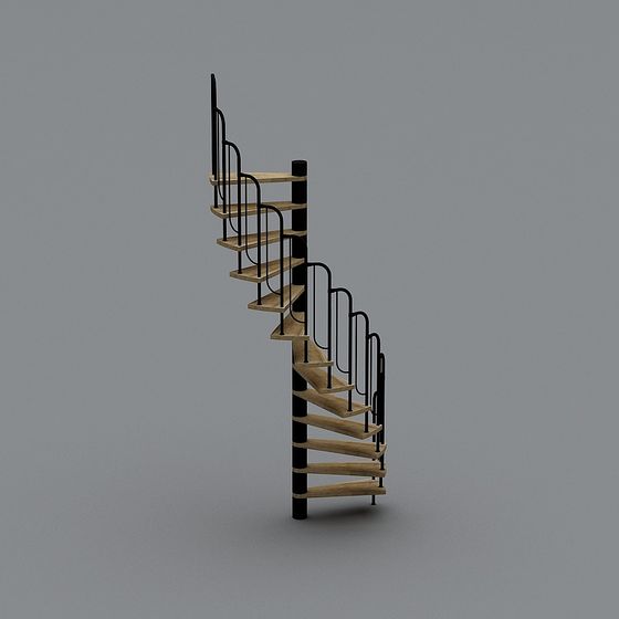 Stylish Low-Polygon Staircase 3D Model