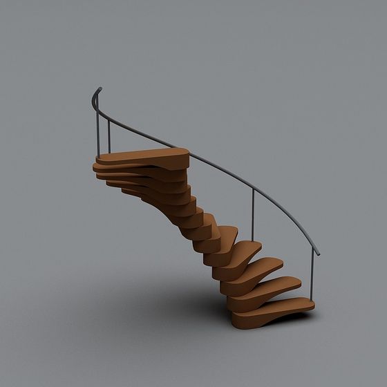 Elegant Modern 3D Staircase Model