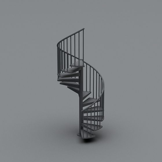Stylish Spiral Staircase 3D model
