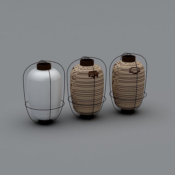 Traditional Low-Poly Lantern 3D Model