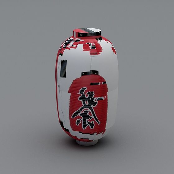 Oriental Lantern Low Poly 3D Model