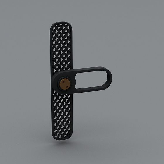 Stylish Low-Polygon Door Handle 3D model