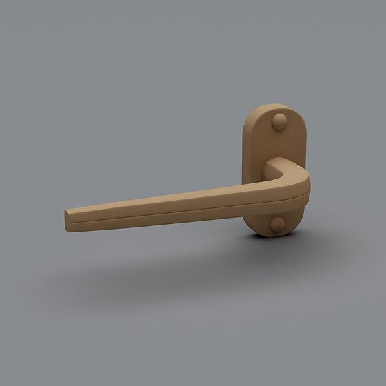 Elegant Minimalist Door Handle 3D Model
