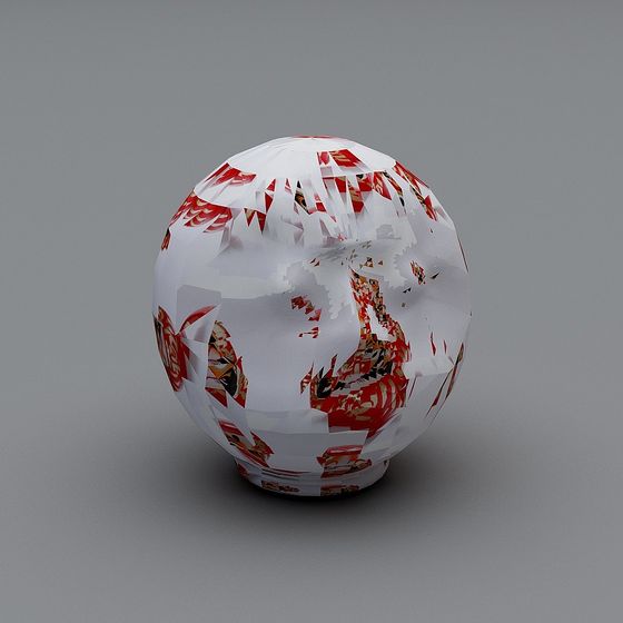 Shattered Paper Ball 3D model