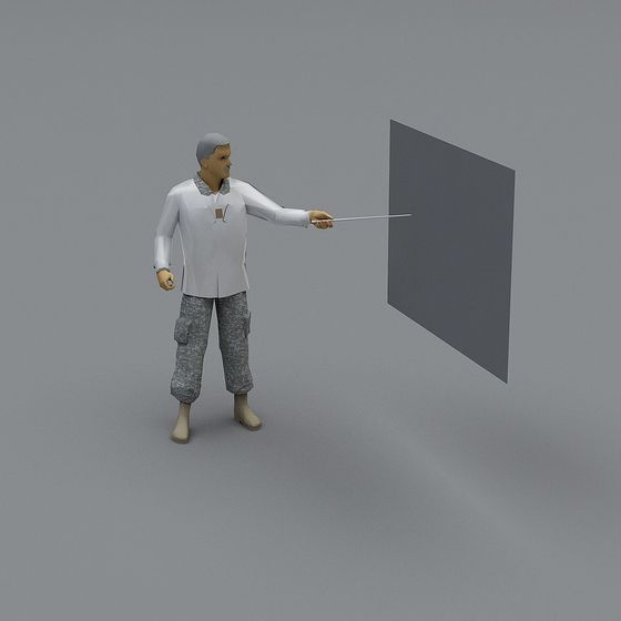 Low-Poly Instructor 3D Model