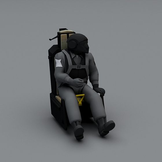 Escape Seat 3D model for Sci-Fi Projects