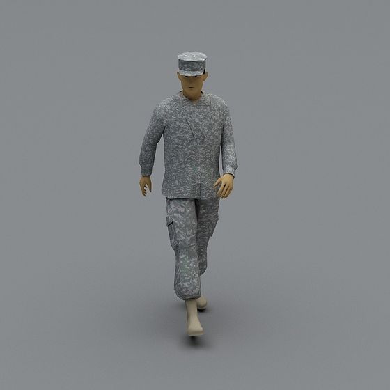 Modern Military Soldier 3D Model Design