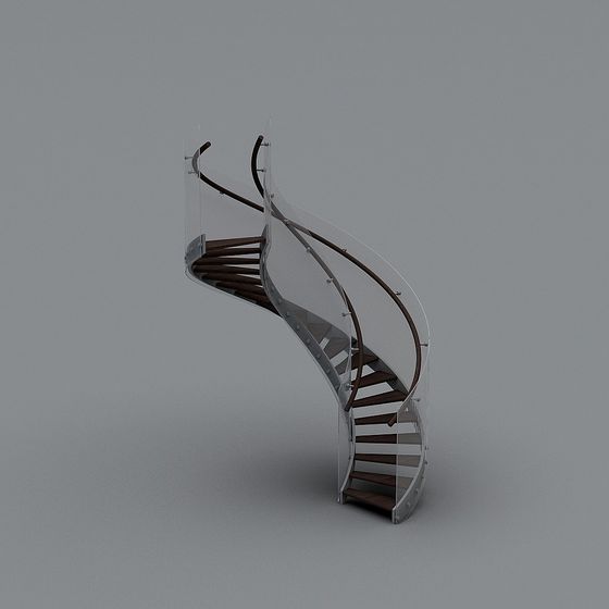 Elegant Low-Poly High-Detail Staircase 3D model
