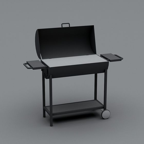 Modern Low-Poly BBQ Grill 3D model