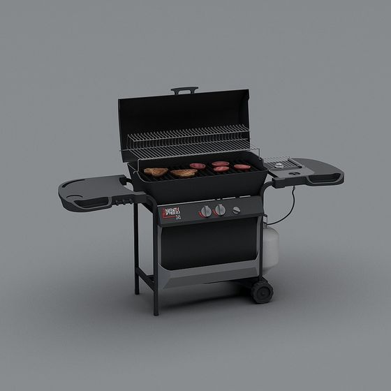 Portable Gas BBQ Grill 3D model
