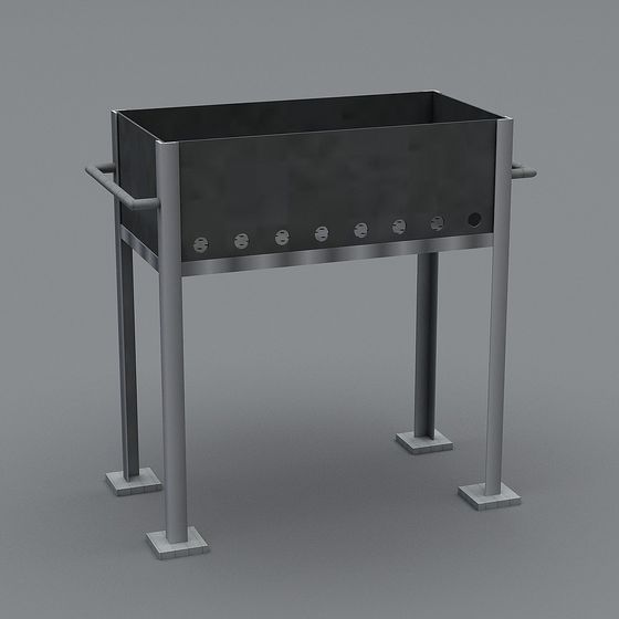 Futuristic Minimalist BBQ Grill 3D model
