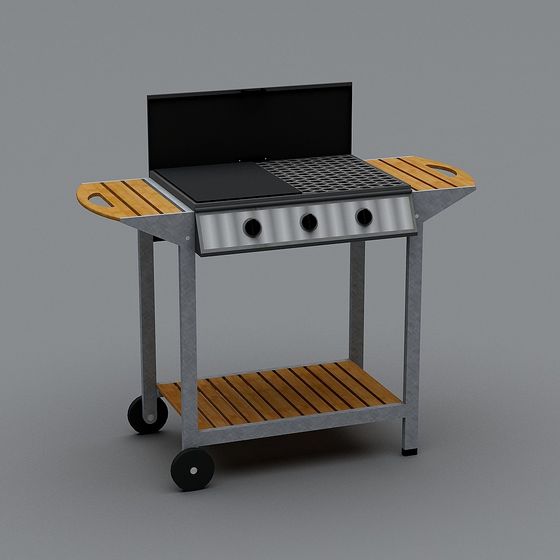 Outdoor BBQ Grill 3D Model for Creative Projects
