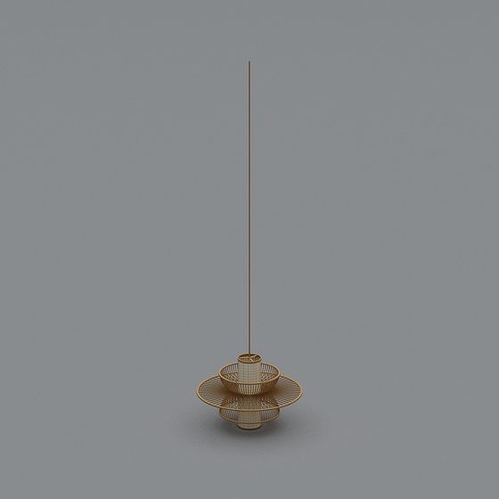 Elegant Geometric Chandelier 3D model