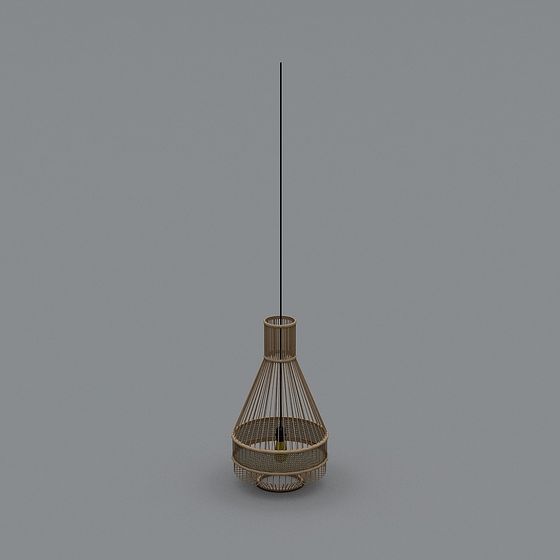 Unique Low-Poly Pendant Light 3D model