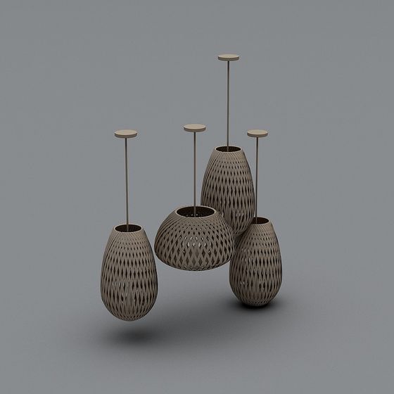 Lattice Vases 3D model