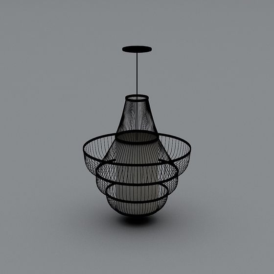 Stylish Minimalist Chandelier 3D model for Modern Interiors