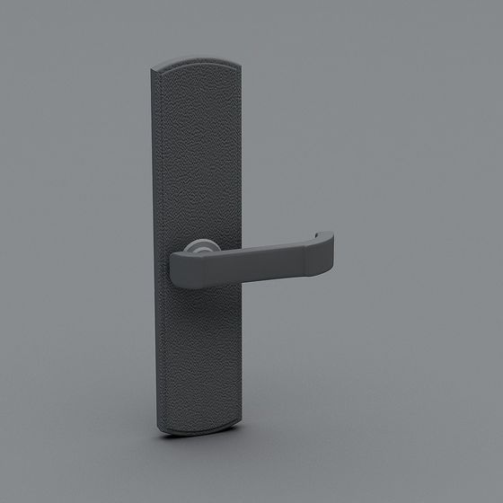 Stylish Minimalist Door Handle 3D model for Modern Interiors
