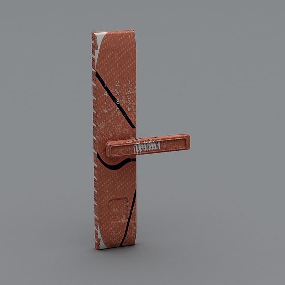 Retro Door Lock 3D model