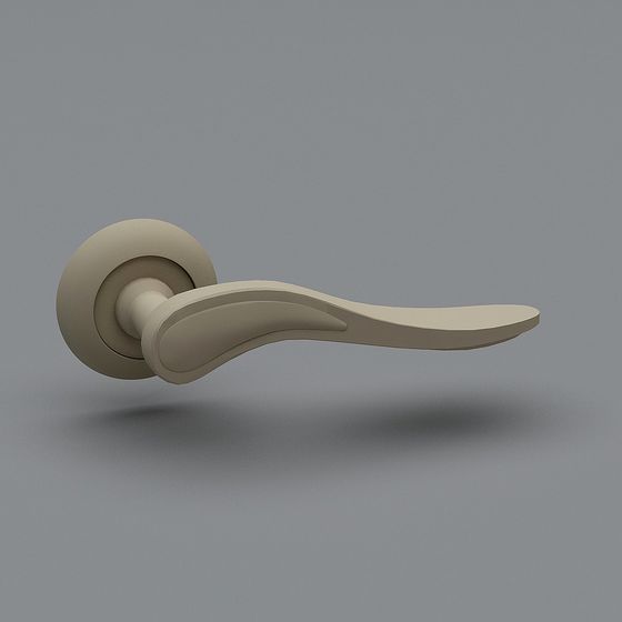 Elegant Door Handle 3D model for Modern Design