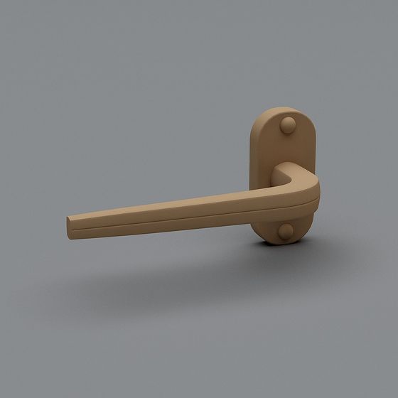 Stylish Minimalist Door Handle 3D model for Various Projects