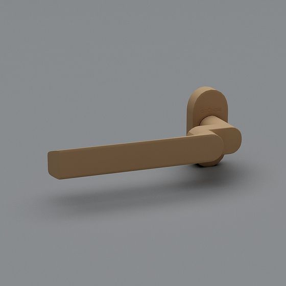 Elegant Low-Poly Door Handle 3D model