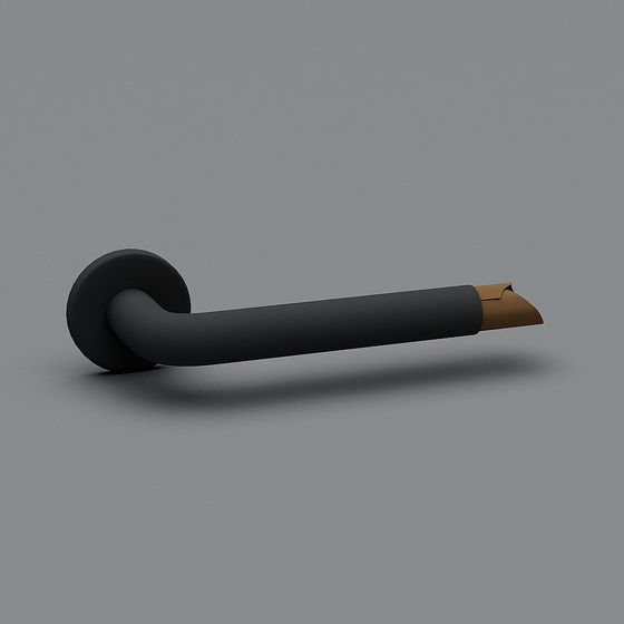 Elegant Low-Poly Door Handle 3D model