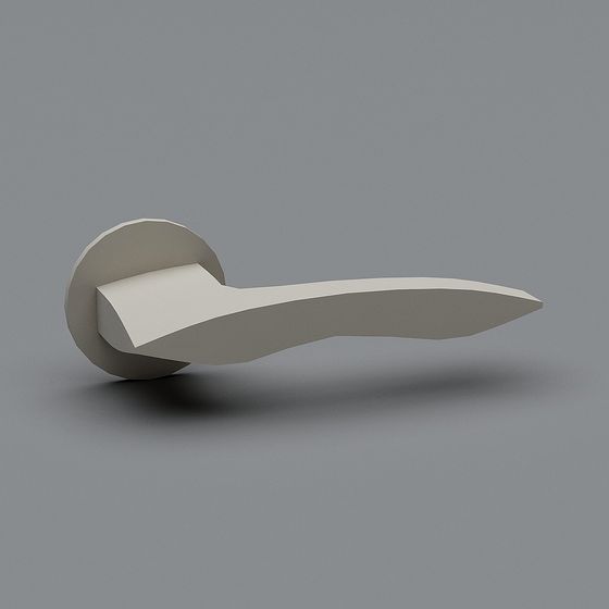 Elegant Low-Poly Door Handle 3D Model for Modern Spaces