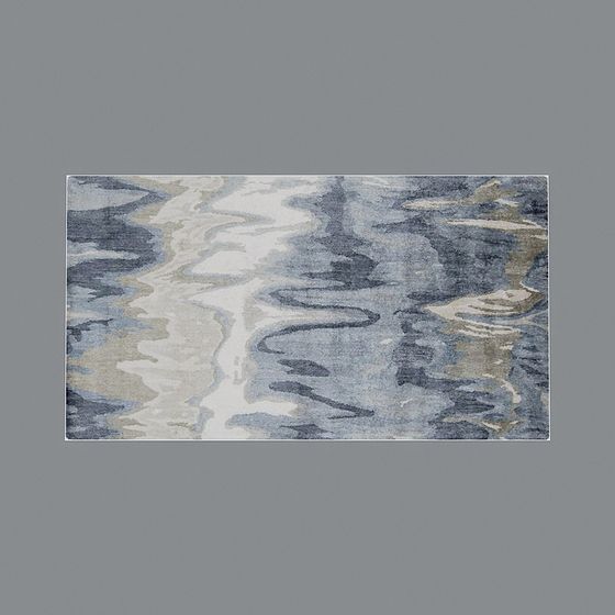 Abstract Water Wave Rug 3D model