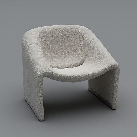 Futuristic Low-Polygon Chair 3D model for Creative Spaces